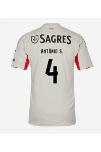 Benfica Antonio Silva #4 Jalkapallovaatteet Vieraspaita 2025-26 Lyhythihainen